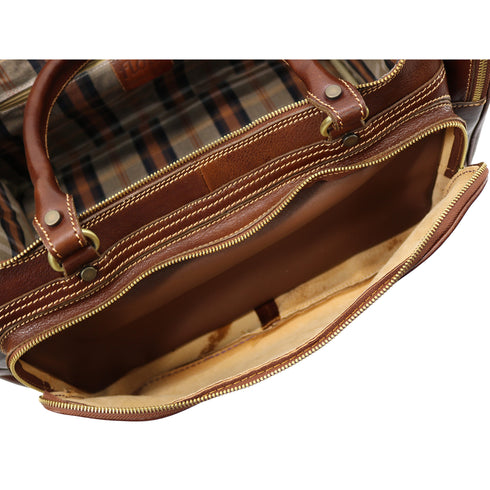 Floto Italian Leather Torino Duffle Bag Carryon Suitcase  5